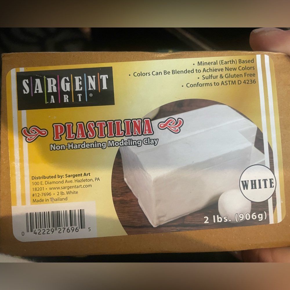 Sargent Art White Plastilina Modeling Clay 2#
